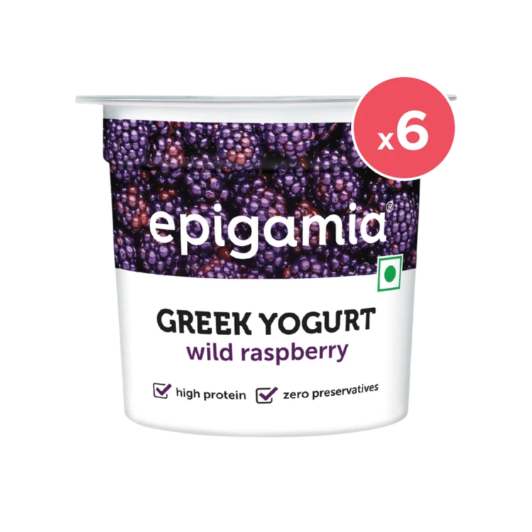 epigamia Wild Raspberry Yogurt - Pack of 6