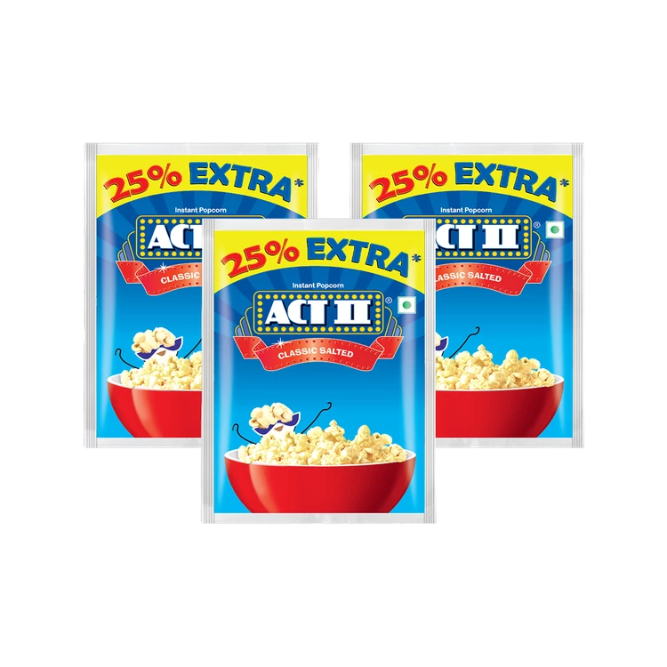 Act II Classic Salted Popcorn - Instant - Pack of 3
