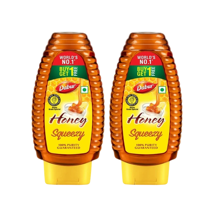 Dabur Honey Squeezy, 100% Pure World's No.1 Honey - Buy 1 Get 1 Free