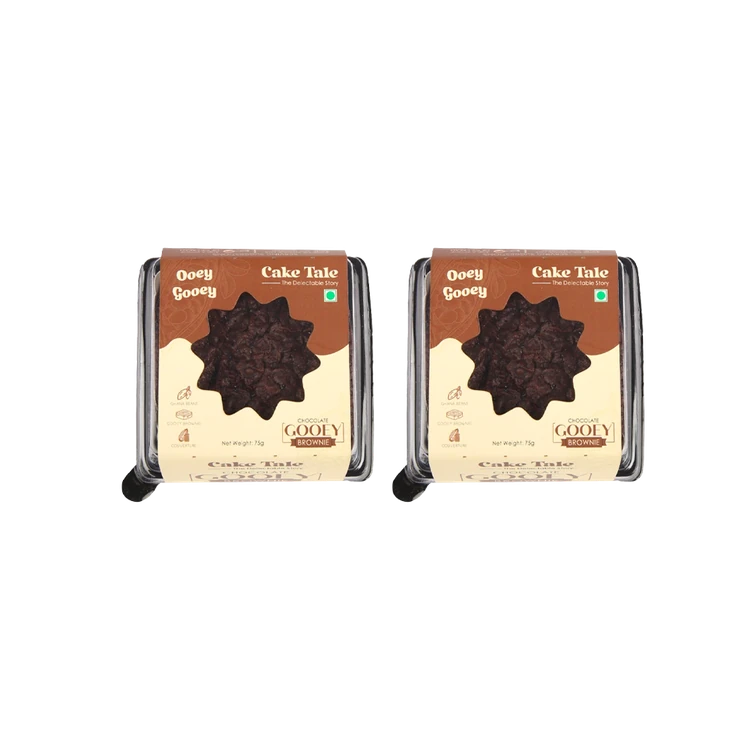 Caketale Chocolate Gooey Brownie - Pack of 2