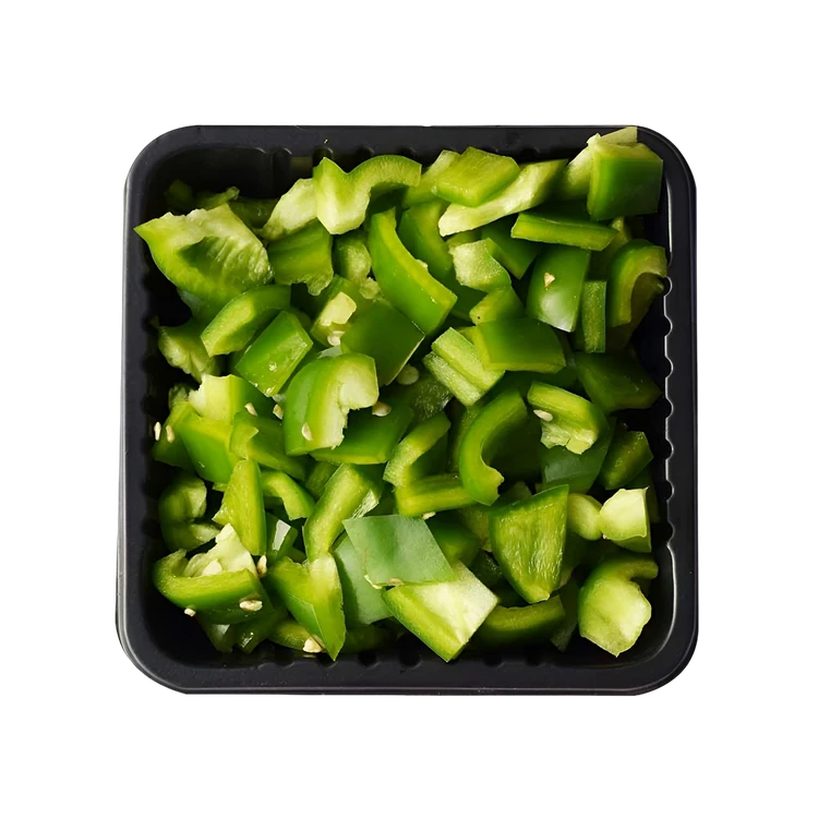 Green Capsicum Diced - by GG (Dappa Menasinakayi)
