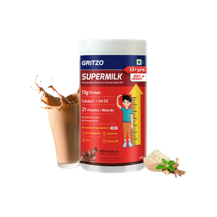 Gritzo SuperMilk Boy Height+ Drink Mix (13+ Years)