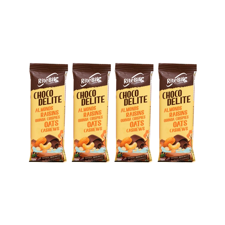 RiteBite Choco Delite 4g Protein Bar - Pack of 4