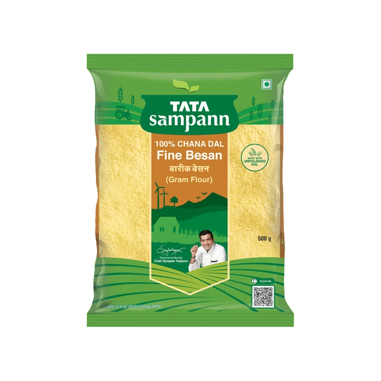 Tata Sampann 100% Chana Dal Fine Besan/Gram Flour (Kadale Hittu)