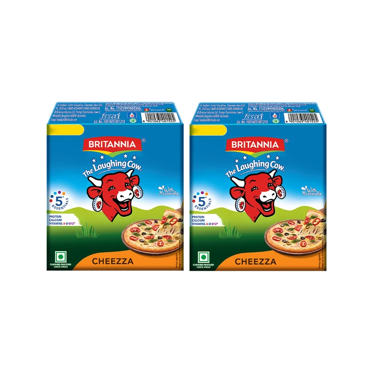 Britannia Laughing Cow Cheezza for Pizza Cheese Block - Pack of 2