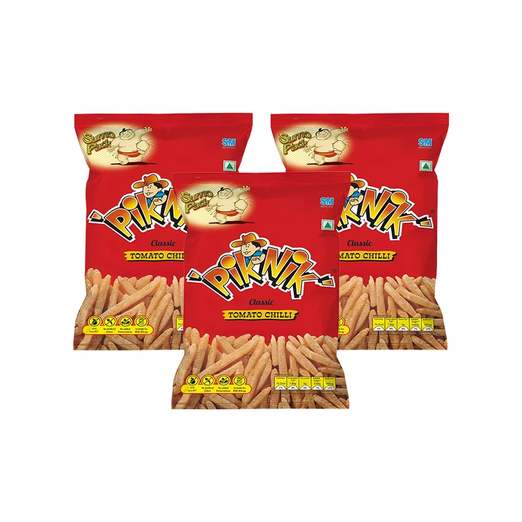 Piknik Classic Tomato Chilli Soya Sticks - Pack of 3