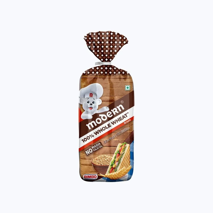 Modern 100% Whole Wheat Bread (Zero Maida)