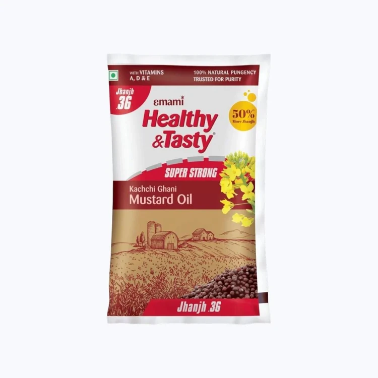 Emami Healthy & Tasty Super Strong Kachchi Ghani Mustard Oil (Sasive Enne)
