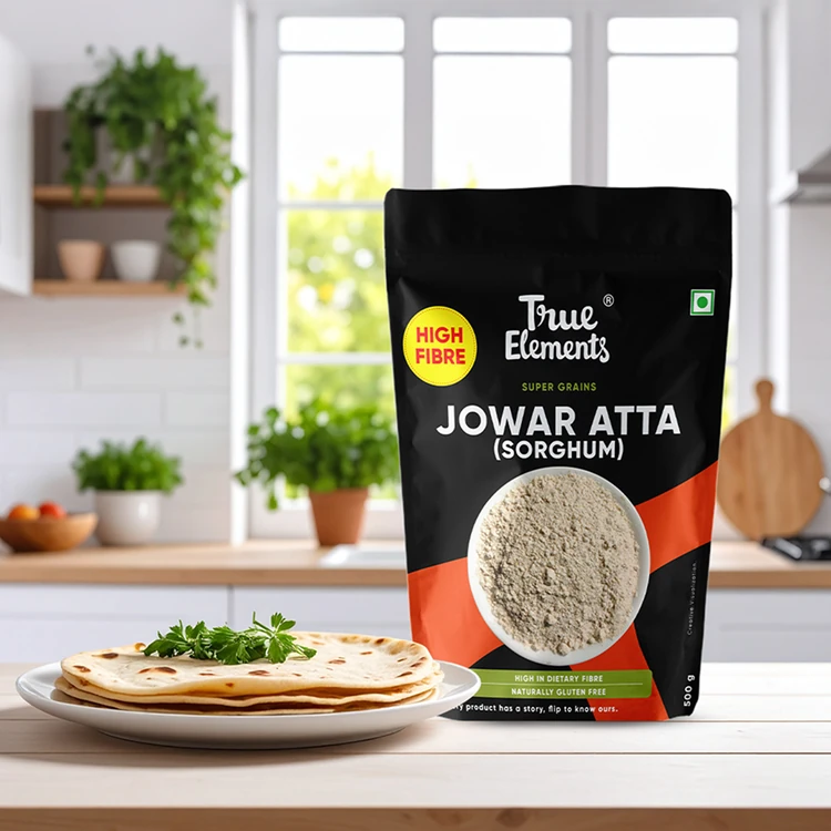 True Elements Jowar Flour - Sorghum Atta (Jola Hittu)