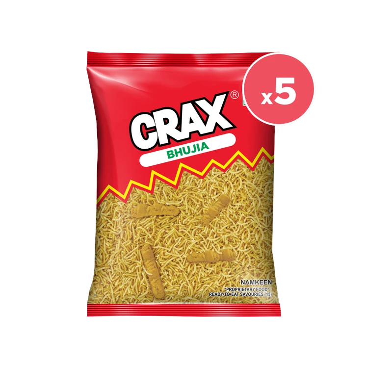 Crax Bhujia Namkeen Snacks - Pack of 5
