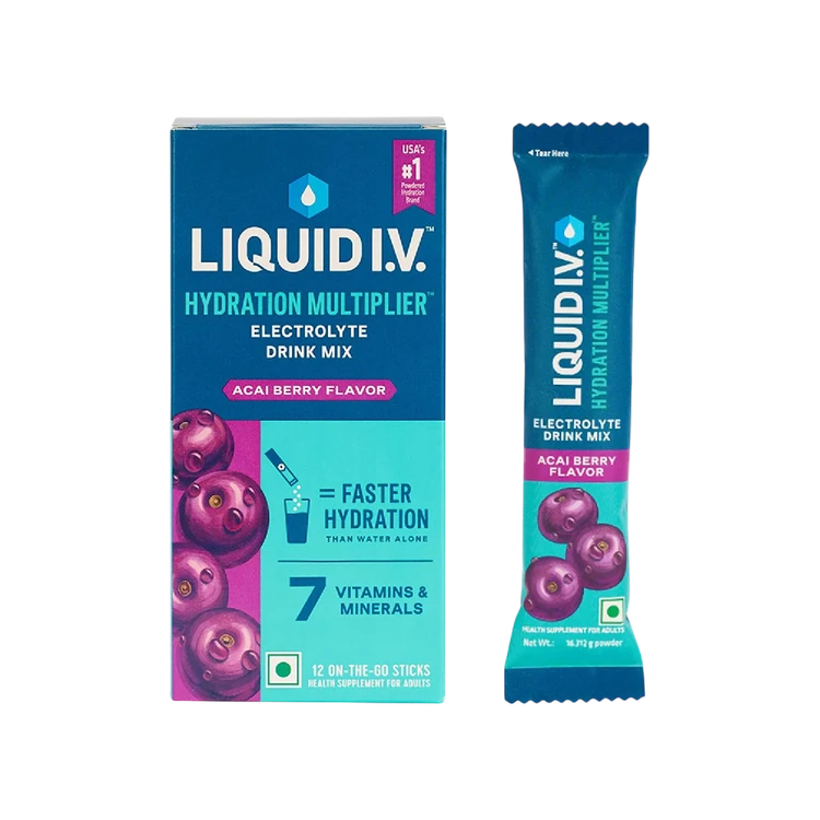 Liquid IV Hydration Multiplier Acai Berry Electrolyte Drink Mix