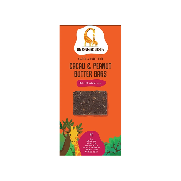 THE GROWING GIRAFFE Cacao & Peanut Butter Protein Bar