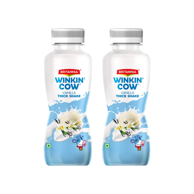 Britannia Winkin Cow Vanilla Thick Milkshake - Pack of 2