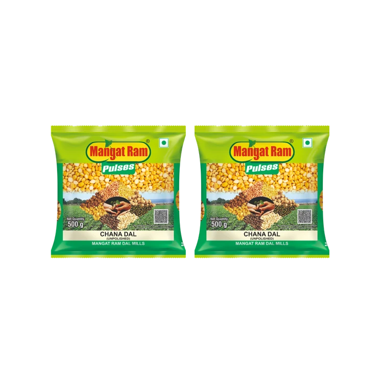 Mangat Ram Unpolished Chana Dal - Pack of 2 (Kadale Bele)