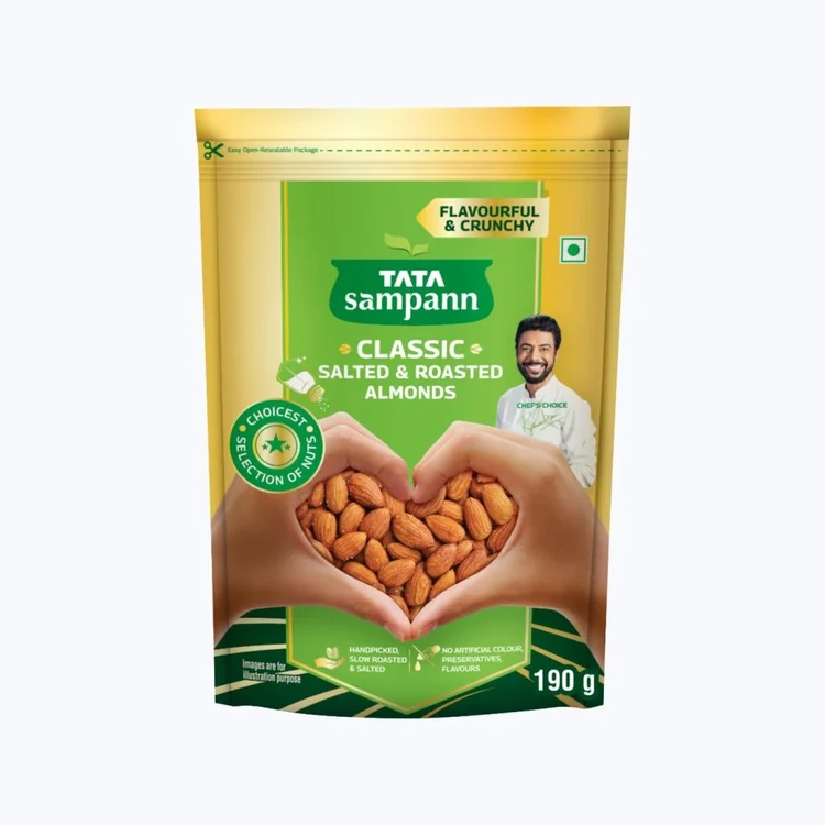 Tata Sampann Classic Salted & Roasted Flavoured Almonds (Badami)