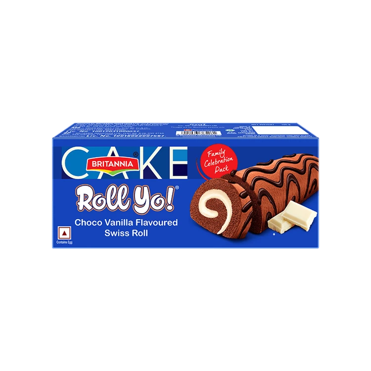 Britannia Choco Vanilla Flavoured Swiss Roll Cake