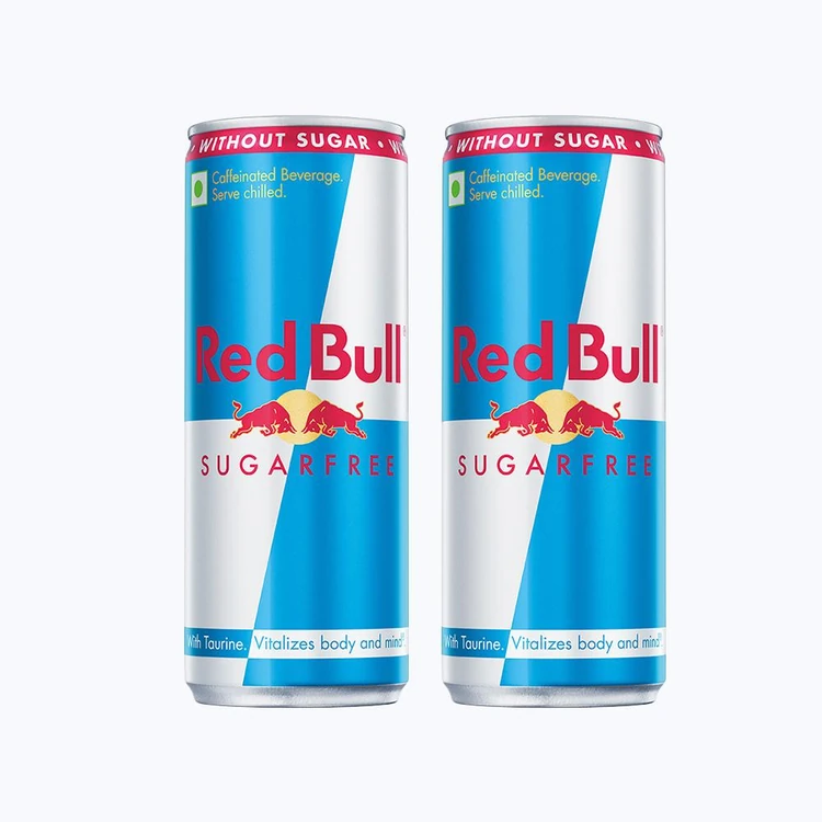 Red Bull Energy Drink (Sugar Free) - 250 ml - Pack of 2