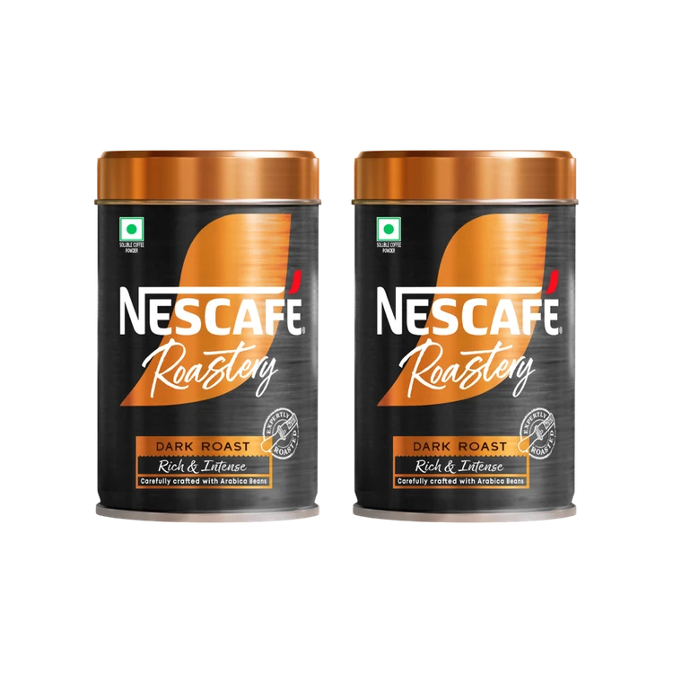 Nescafe Roastery - Dark Roast Instant Coffee (Rich and Intense) - Pack of 2
