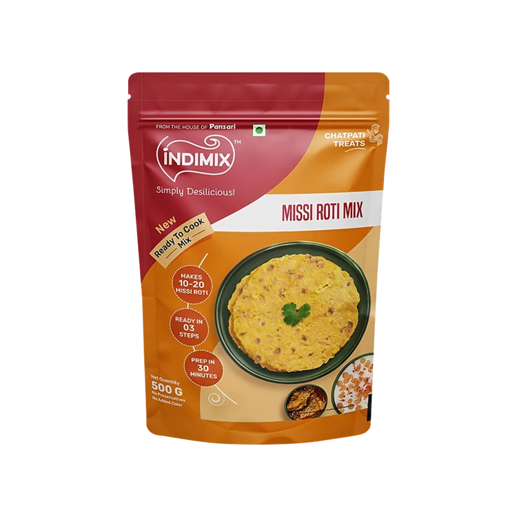 Indimix Missi Roti Flour Mix (From the House of Pansari) (Hittu Mishrana)