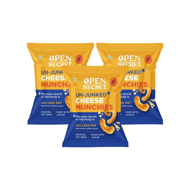Open Secret Cheese Munchies Snack - Pack of 3