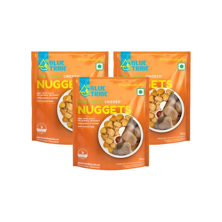 Blue Tribe Foods Plant Based Nuggets - Pack of 3