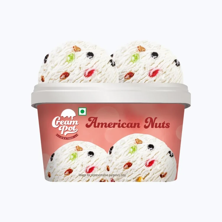 Cream Pot American Nuts Frozen Dessert Tub