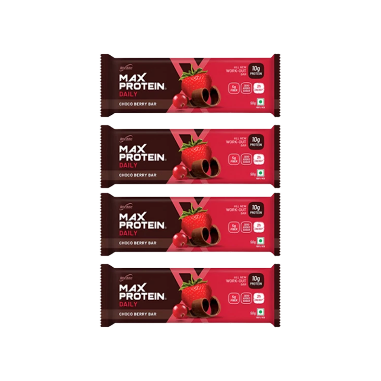 RiteBite Max Protein Daily Choco Berry 10 g Protein Bar - Pack of 4