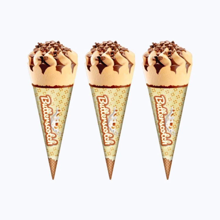 Hangyo Butterscotch Ice Cream Cone - Pack of 3
