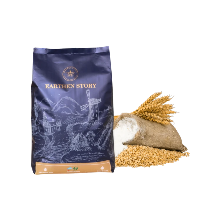 Earthen Story Stoneground Organic Khapli Wheat Atta