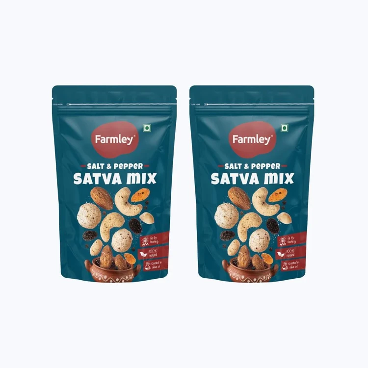 Farmley Satva Falahari Dry Fruit Mix Healthy Snack & Fit For Fasting - Pack of 2