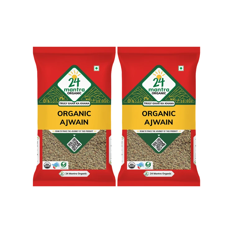 24 Mantra Organic Ajwain Seeds - Pack of 2