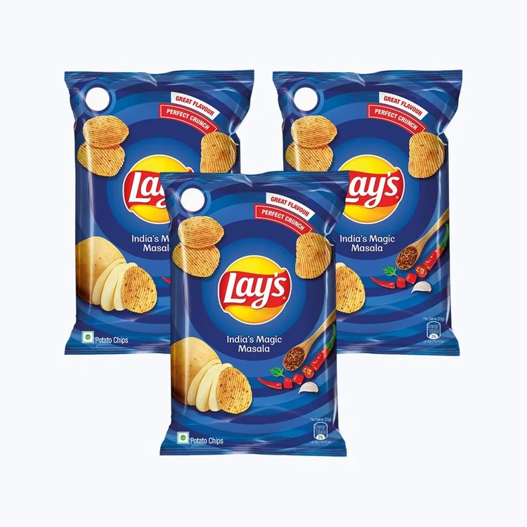 Lay's India's Magic Masala Potato Chips (143 g) - Pack of 3