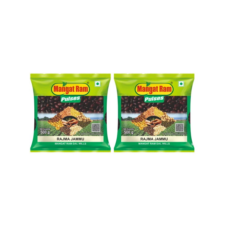 Mangat Ram Jammu Red Rajma - Pack of 2 (Kempu Rajma)