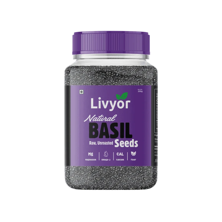Livyor Natural Raw Basil Seeds (Tulasi Beeja)