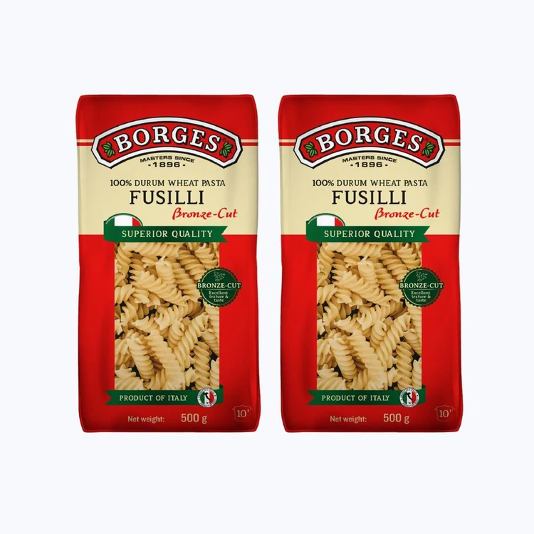 Borges Fusilli Durum Wheat Pasta - Pack of 2