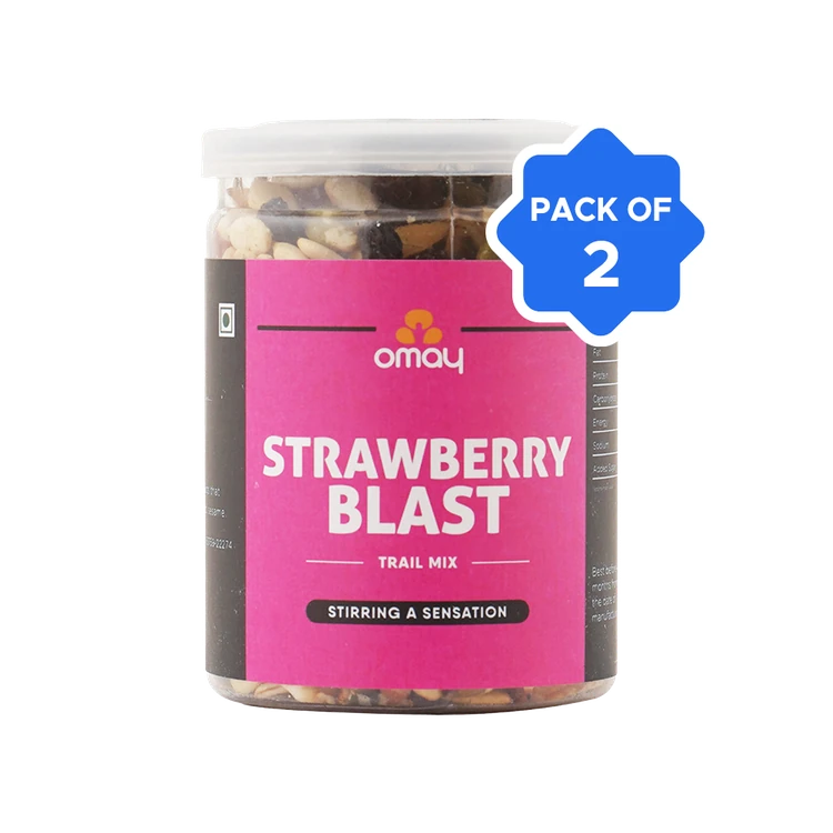 Omay Foods Strawberry Blast Trail Mix - Pack of 2