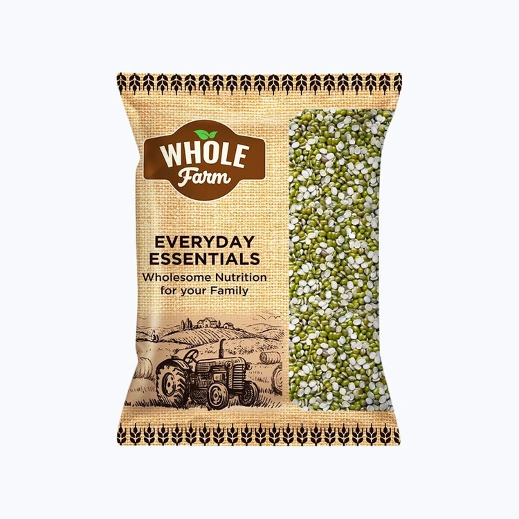 Whole Farm Premium Green Moong Dal (Chilka) (Hesaru Kalu)