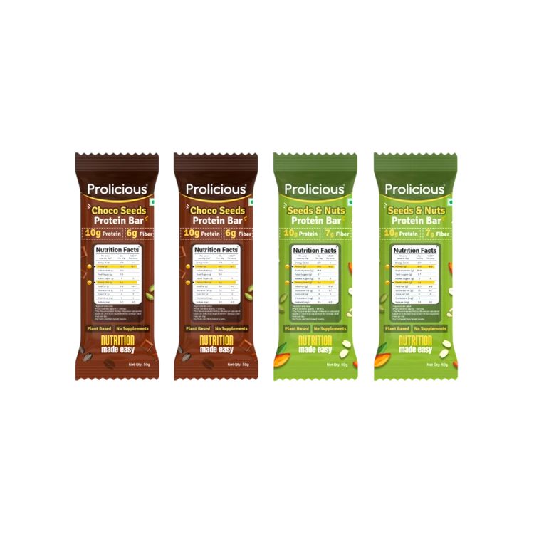 Prolicious High Protein Choco Seeds & Nuts Protein Bar Combo
