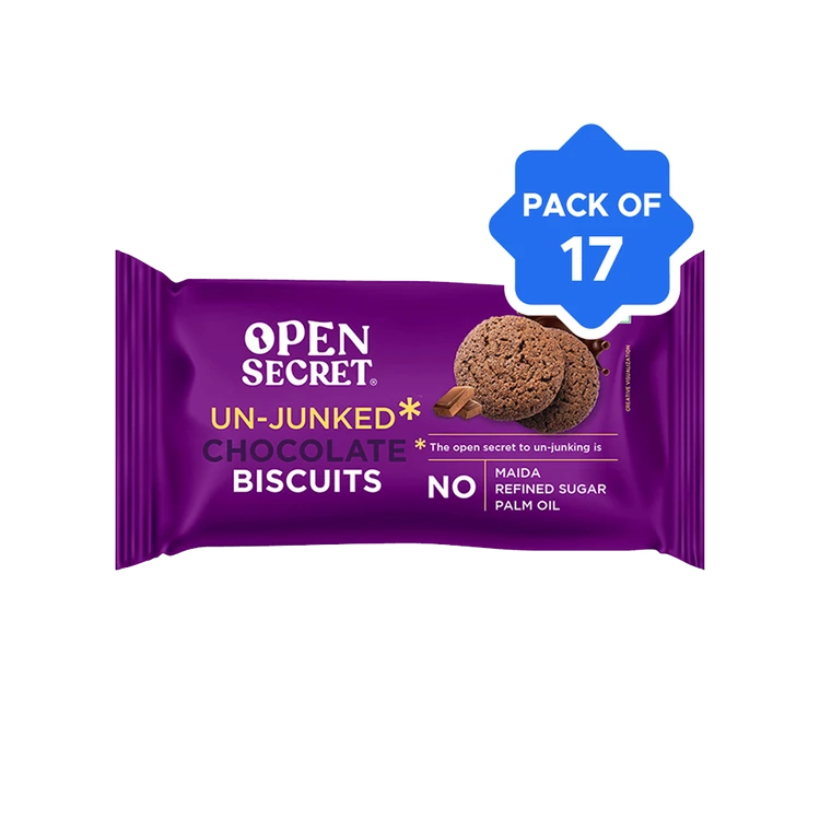 Open Secret Zero Maida Healthy Millet Biscuit - Chocolate - Pack of 17