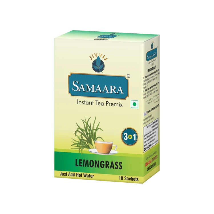 Jivvij Samaara 3 in 1 Lemongrass Instant Tea Premix