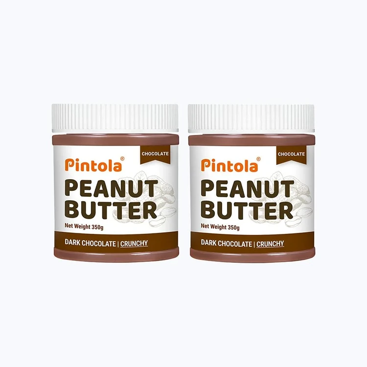 Pintola Dark Chocolate Crunchy Peanut Butter - Pack of 2