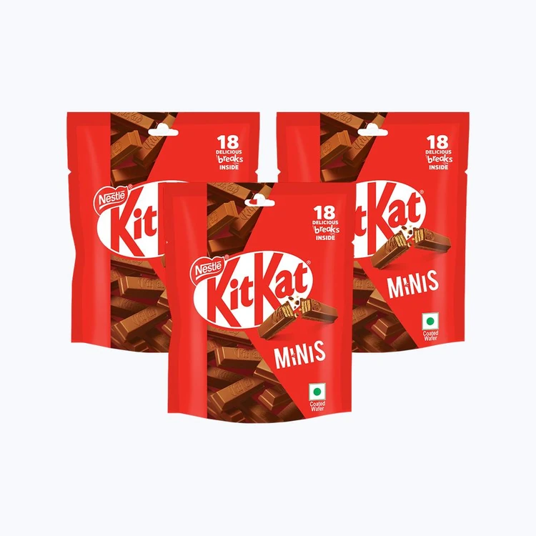 Nestle KitKat Minis Choco Treat Wafer Chocolate Pack - Pack of 3