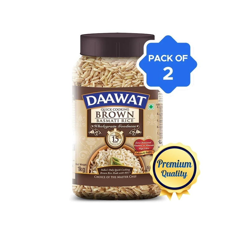 Daawat Brown Basmati Rice (Extra Long Grain) - Pack of 2