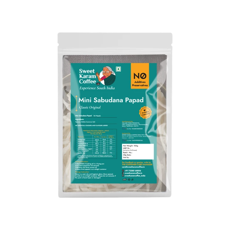 Sweet Karam Coffee Mini Sabudana Papad
