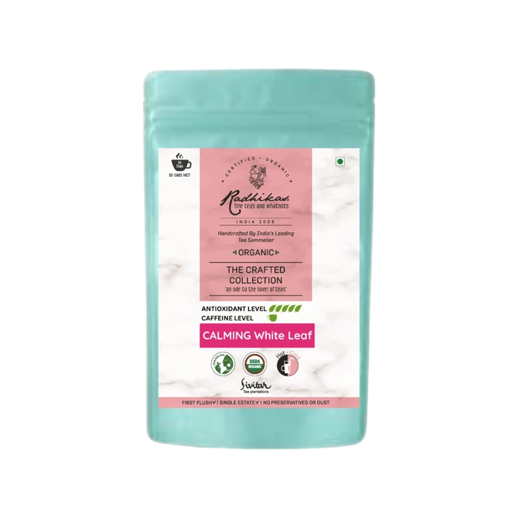 Radhikas Fine Teas And Whatnots Calming White Leaf Tea