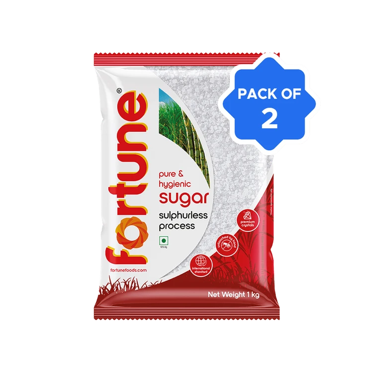 Fortune Sulphurless Sugar - Pack of 2 (Sulphur Rahitha Sakkare)