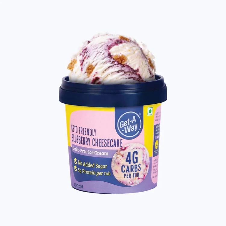 Get-A-Way Keto Blueberry Cheesecake Ice Cream Cup