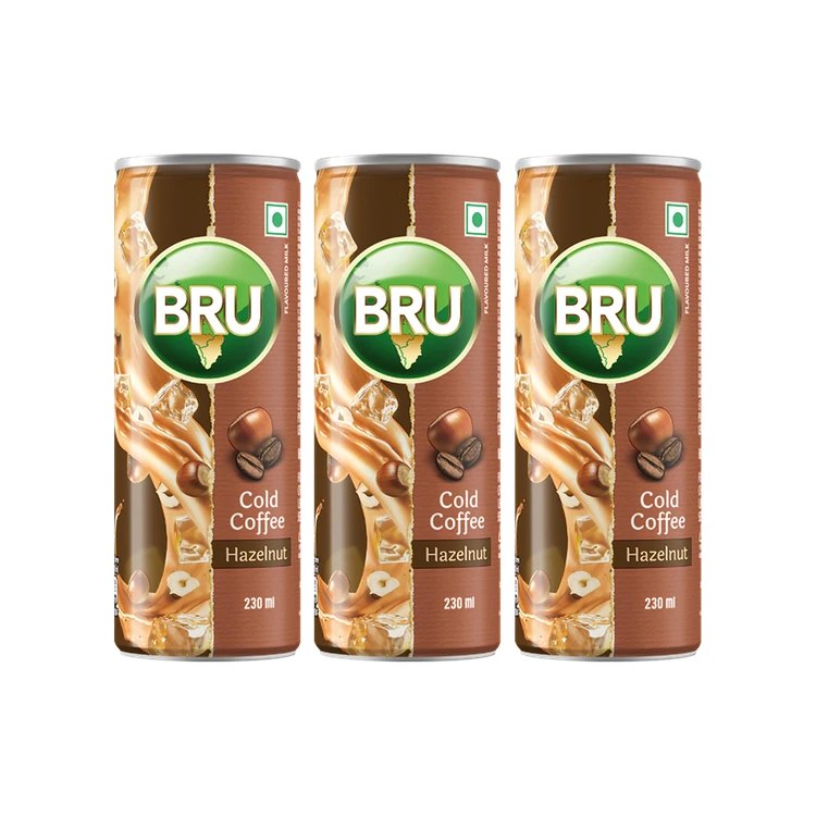 Bru Hazelnut Cold Coffee - Pack of 3