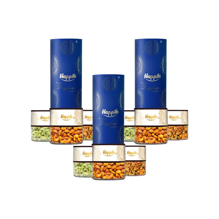 Happilo Celebration Dry Fruits Gift Pack - Pack of 3 (Dry Fruits Udugore Pack)