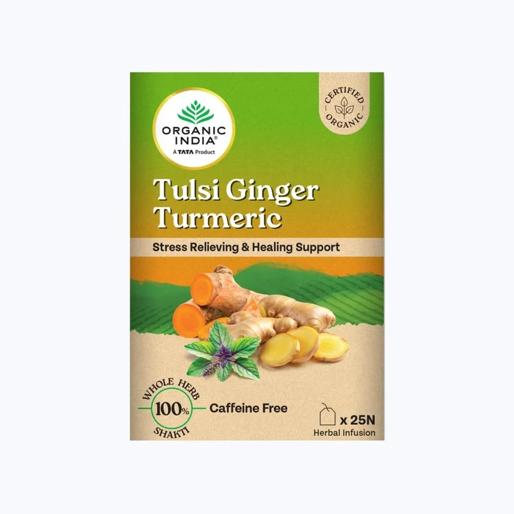 Organic India Tulsi Ginger Turmeric Tea Bags